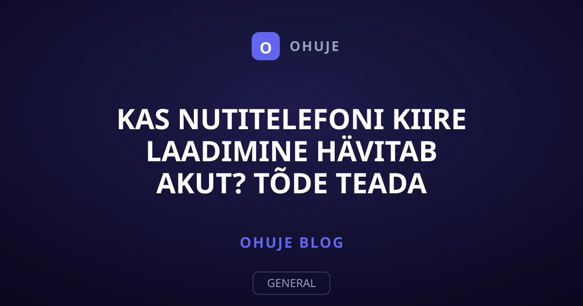 Kas nutitelefoni kiire laadimine hävitab akut? Tõde teada